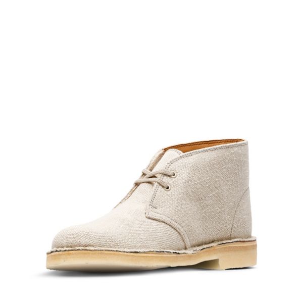 Clarks Womens Desert Boot Ankle Boots Beige | UK-8625197